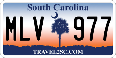 SC license plate MLV977