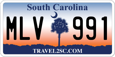 SC license plate MLV991