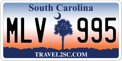 SC license plate MLV995