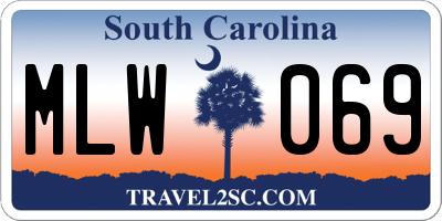 SC license plate MLW069