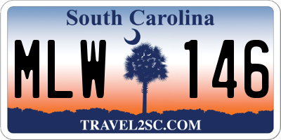 SC license plate MLW146