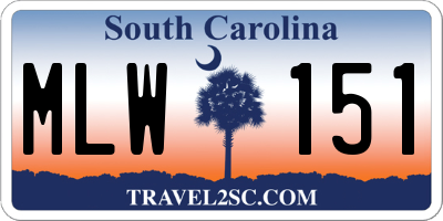 SC license plate MLW151