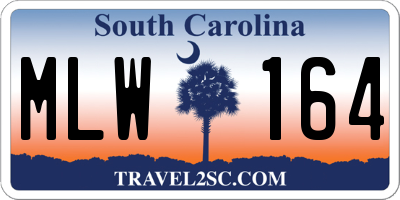 SC license plate MLW164