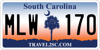SC license plate MLW170