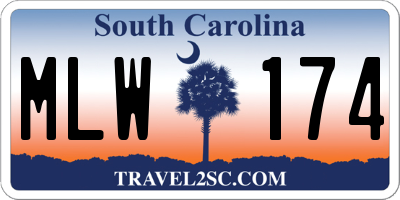 SC license plate MLW174