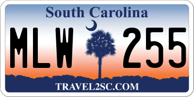 SC license plate MLW255