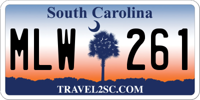 SC license plate MLW261