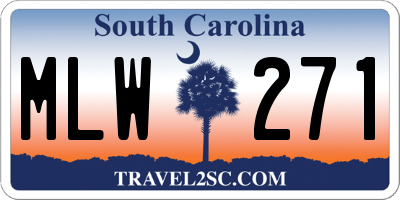 SC license plate MLW271