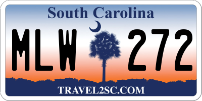 SC license plate MLW272