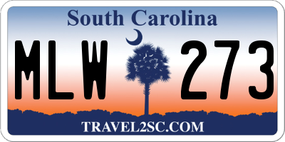 SC license plate MLW273