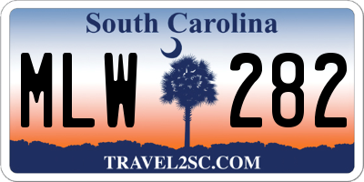 SC license plate MLW282