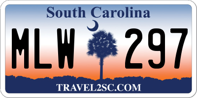 SC license plate MLW297
