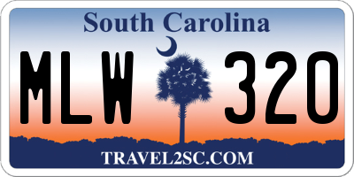 SC license plate MLW320