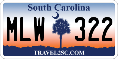 SC license plate MLW322