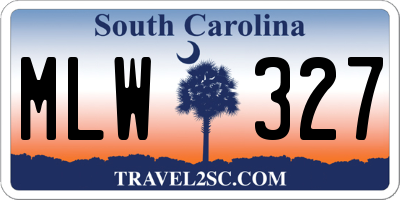 SC license plate MLW327