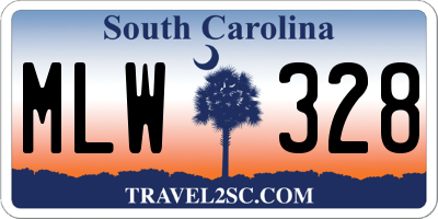 SC license plate MLW328