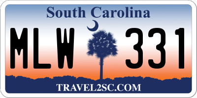 SC license plate MLW331
