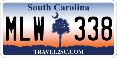 SC license plate MLW338