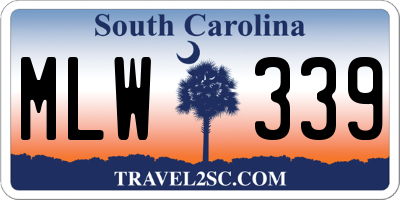 SC license plate MLW339