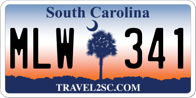 SC license plate MLW341