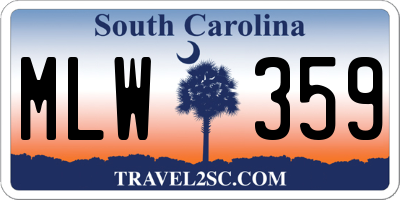 SC license plate MLW359