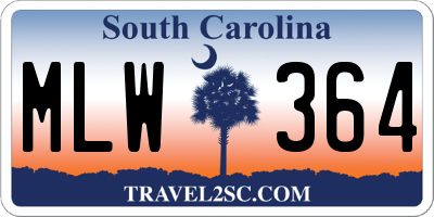 SC license plate MLW364