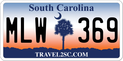 SC license plate MLW369