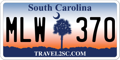 SC license plate MLW370