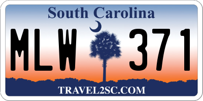 SC license plate MLW371