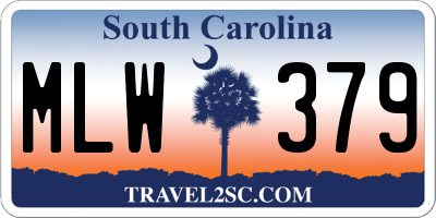 SC license plate MLW379
