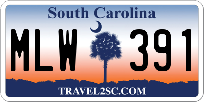 SC license plate MLW391
