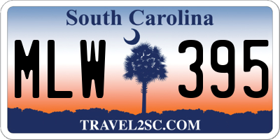 SC license plate MLW395