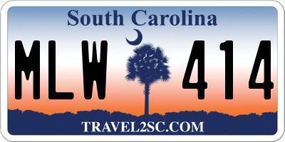 SC license plate MLW414