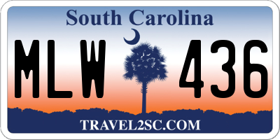 SC license plate MLW436