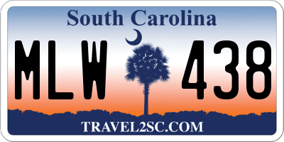 SC license plate MLW438