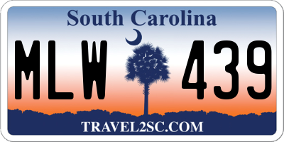 SC license plate MLW439