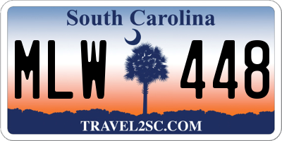 SC license plate MLW448