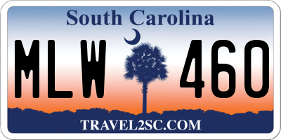 SC license plate MLW460