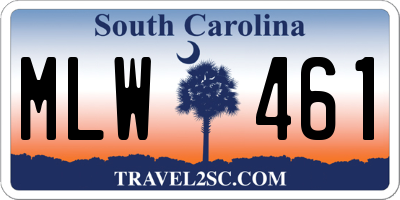 SC license plate MLW461