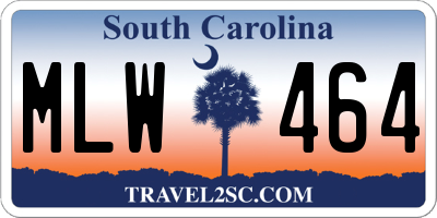 SC license plate MLW464