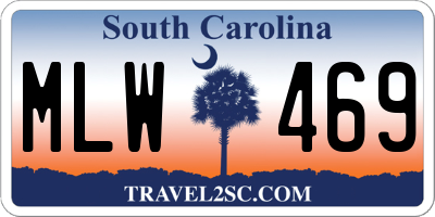 SC license plate MLW469