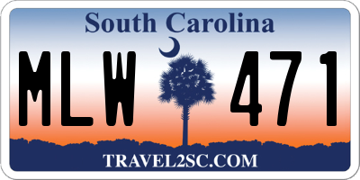 SC license plate MLW471