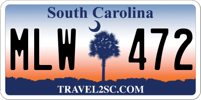 SC license plate MLW472