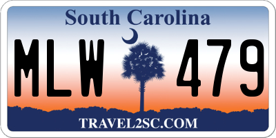 SC license plate MLW479