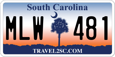 SC license plate MLW481