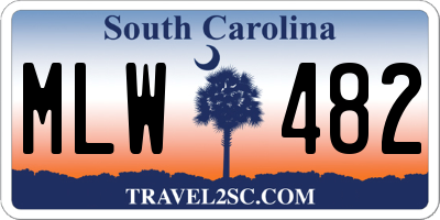 SC license plate MLW482