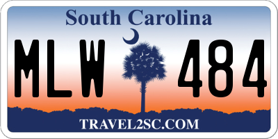 SC license plate MLW484