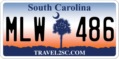 SC license plate MLW486