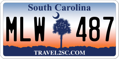 SC license plate MLW487