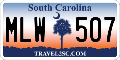 SC license plate MLW507